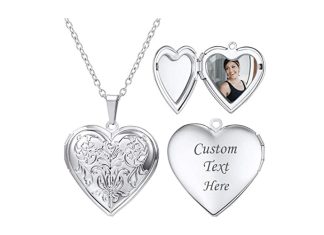Locket necklace with I love you in 100 languages